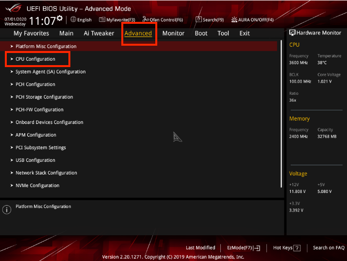 Как включить VT на компьютере или ноутбуке ASUS?