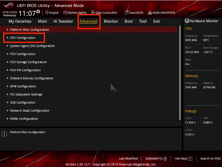 Как включить VT на компьютере или ноутбуке ASUS?